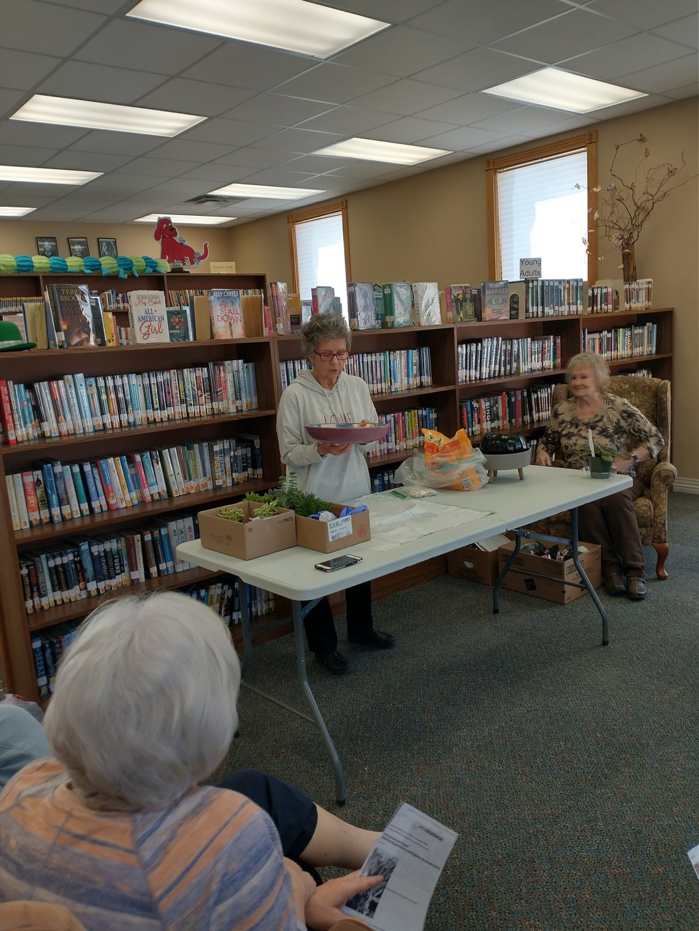 Garden club members doing a Succulent demonstration